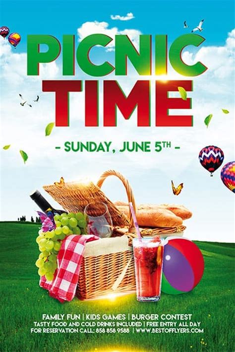 Background Picnic Flyer Template